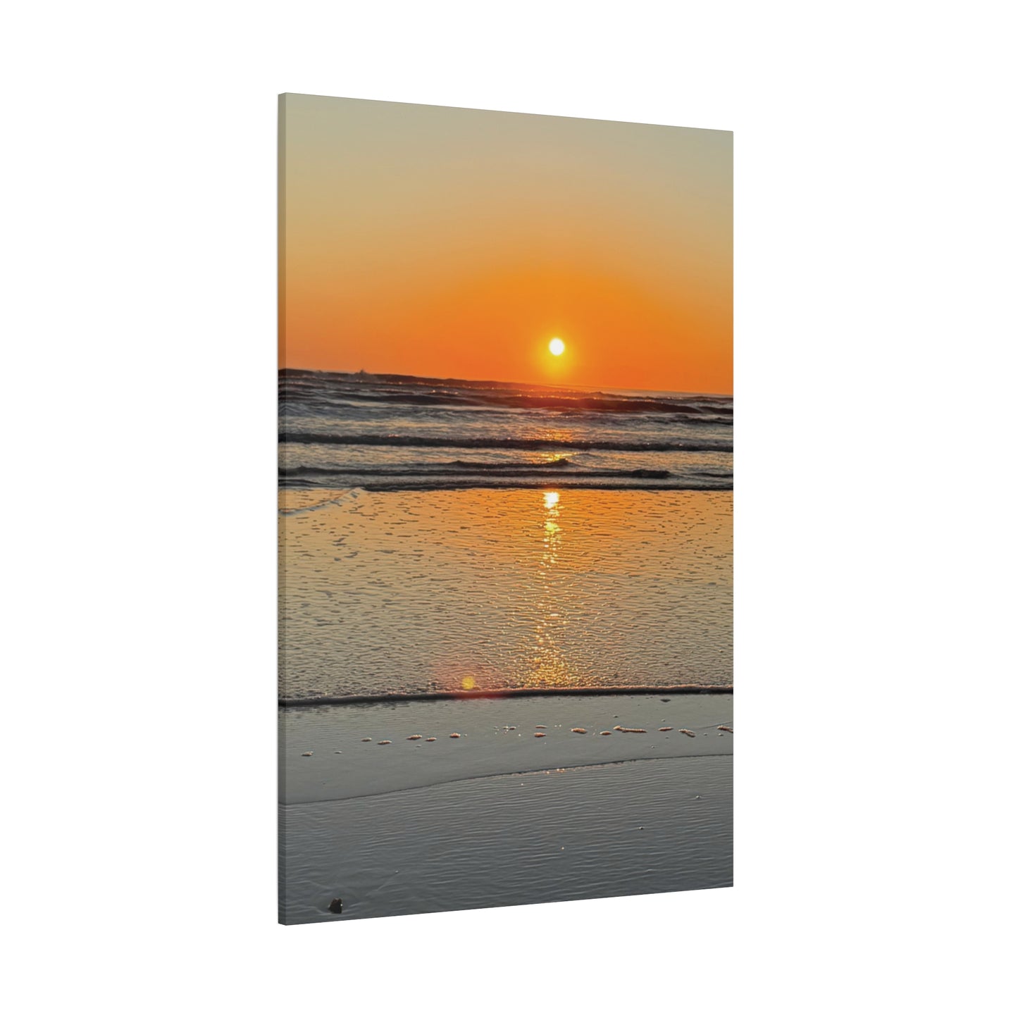 Stunning Sunset Beach Canvas Print, Ocean Decor, Wall Art, Home Decor, Coastal Artwork for Living Room
