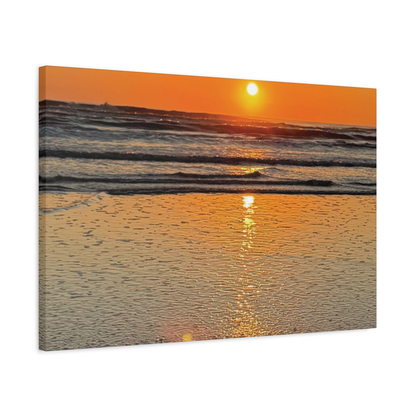 Stunning Sunset Beach Canvas Print, Ocean Decor, Wall Art, Home Decor, Coastal Artwork for Living Room