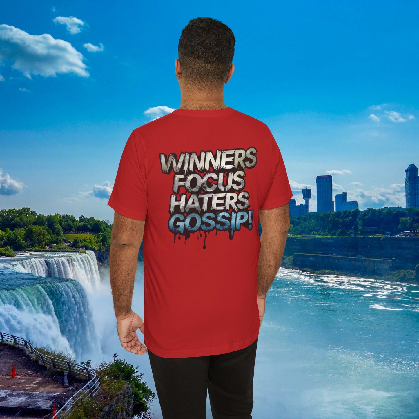 Winners Focus Haters Gossip! Tee - Motivational Graphic Shirt -  Unisex Tee for Casual Wear -  Gift for Friends -  Streetwear Fashion