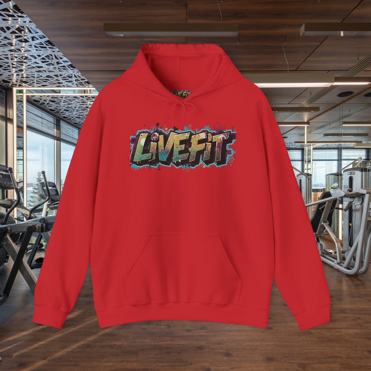 Live Fit Hoodie - Unisex Heavy Blend Sweatshirt - Fitness Enthusiasts -  Gym Wear - Workout Apparel -  Active Lifestyle -  Gift for Him/Her -