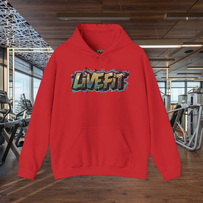 Live Fit Hoodie - Unisex Heavy Blend Sweatshirt - Fitness Enthusiasts -  Gym Wear - Workout Apparel -  Active Lifestyle -  Gift for Him/Her -