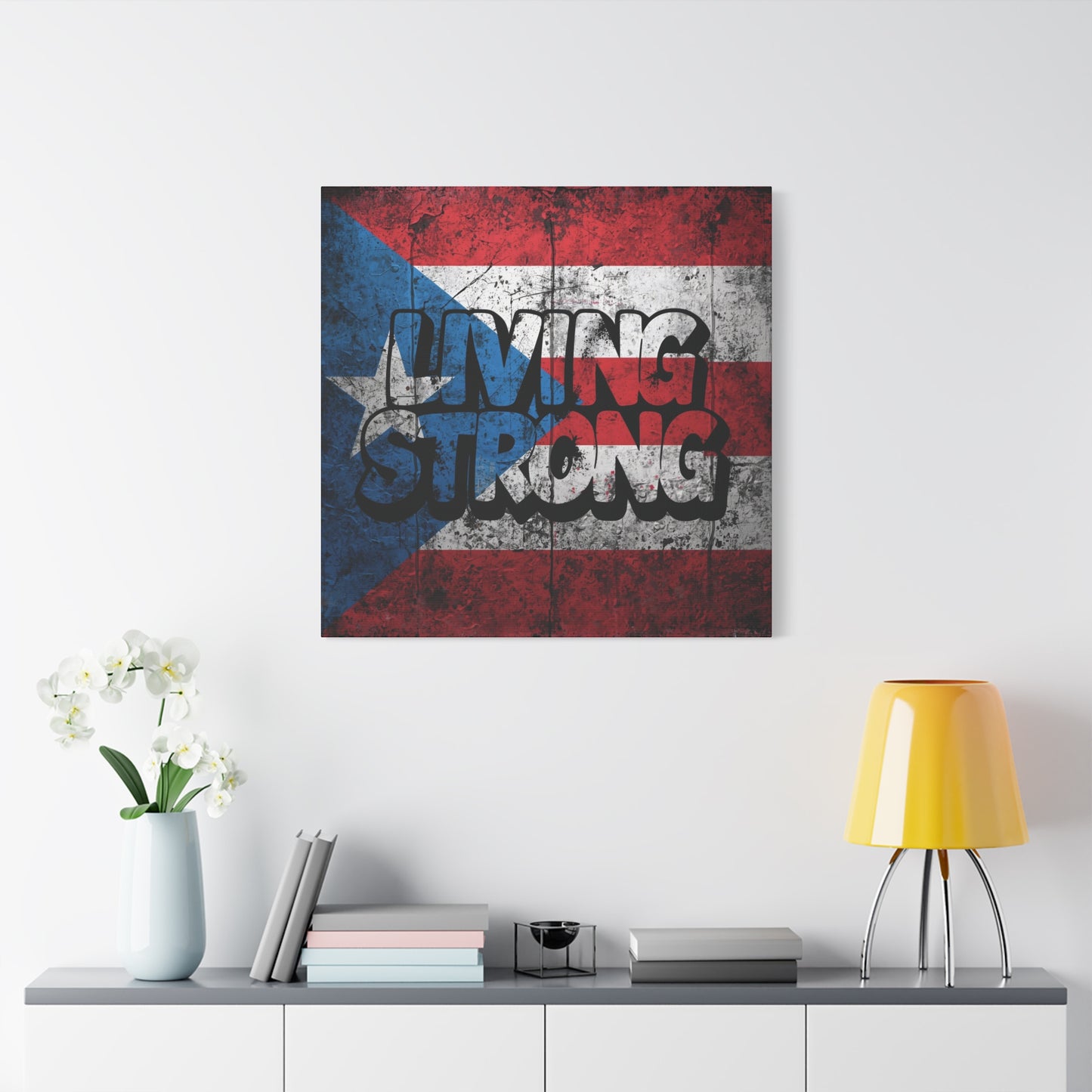 Gallery Wrapped - Puerto Rico Flag -  Matte Canvas Wall Art - Inspirational Decor - Home Wall Decor -