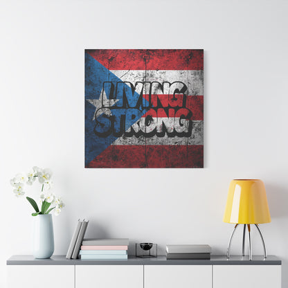 Gallery Wrapped - Puerto Rico Flag -  Matte Canvas Wall Art - Inspirational Decor - Home Wall Decor -