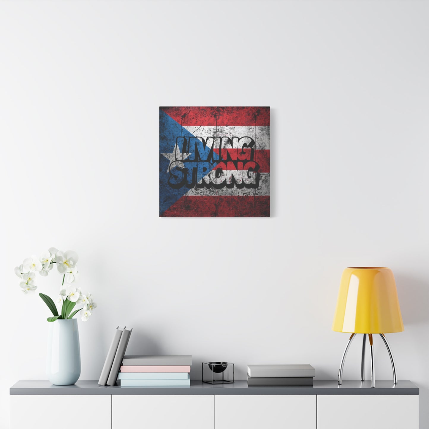 Gallery Wrapped - Puerto Rico Flag -  Matte Canvas Wall Art - Inspirational Decor - Home Wall Decor -