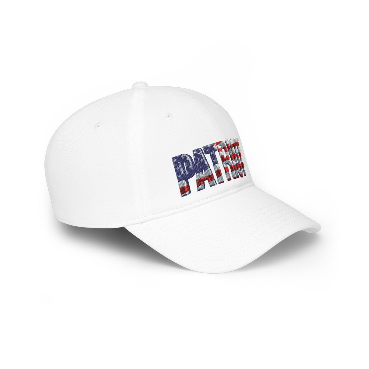 Patriot Flag Embroidered Cap - American Flag 'PATRIOT' Low Profile Baseball Hat | Patriot Fit Life