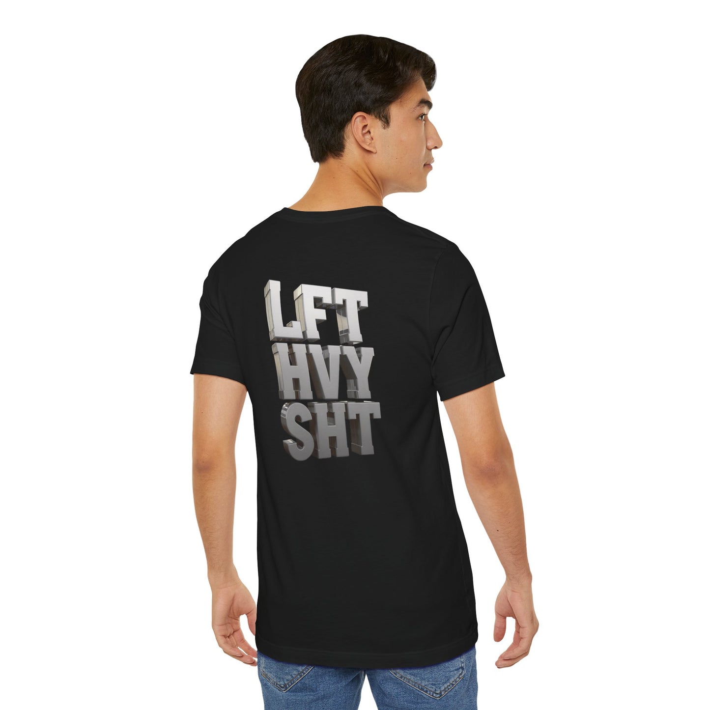 Lift Heavy Shit - LFT HVY SHT - 3D Gym T-Shirt - Bold Weightlifting Tee