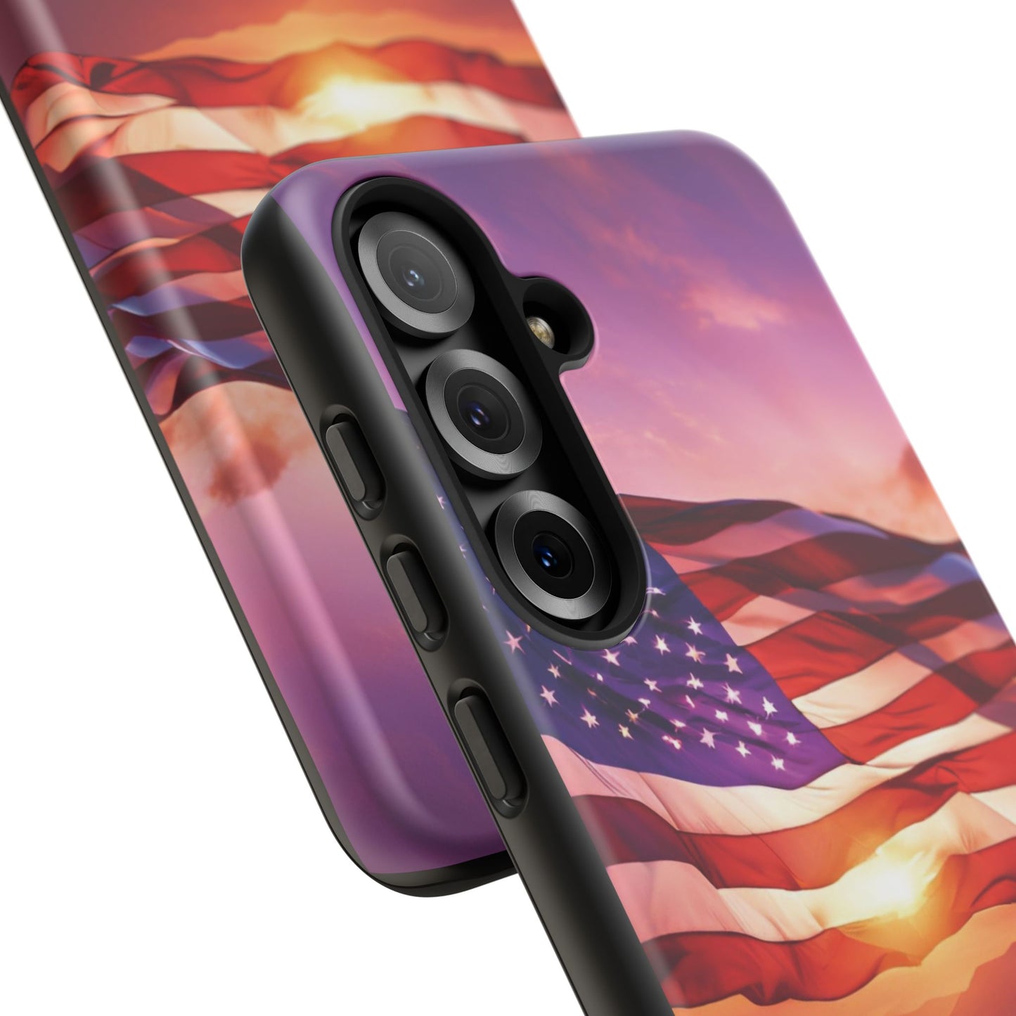 Stylish Phone Case - American Flag At Sunset Design - Patriotic Gift for Veterans - Independence Day -  Summer Vibes -