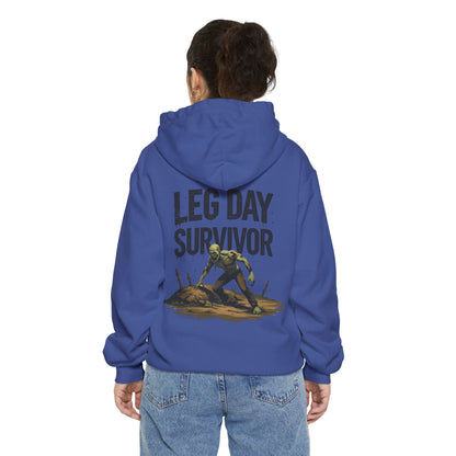 Leg Day Survivor! - Funny Gym Hoodie - Unisex Fitness Sweatshirt - Workout Apparel - S-5XL