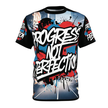 💥 Progress Not Perfection  💥  Stylish   Print  💥  Unisex Graphic Tee 💥  Bold Street Art Design 💥   Motivational Style  💥  Sizes  US  S-3XL  💥