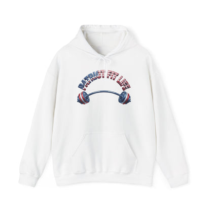 Patriotic Fit Life Hoodie — USA Flag Barbell Fitness Sweatshirt
