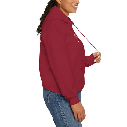 Blessed Hoodie – Patriotic Red, White & Blue Unisex Pullover Sweatshirt with Front & Back Print – Cozy, Positive Vibes Gift