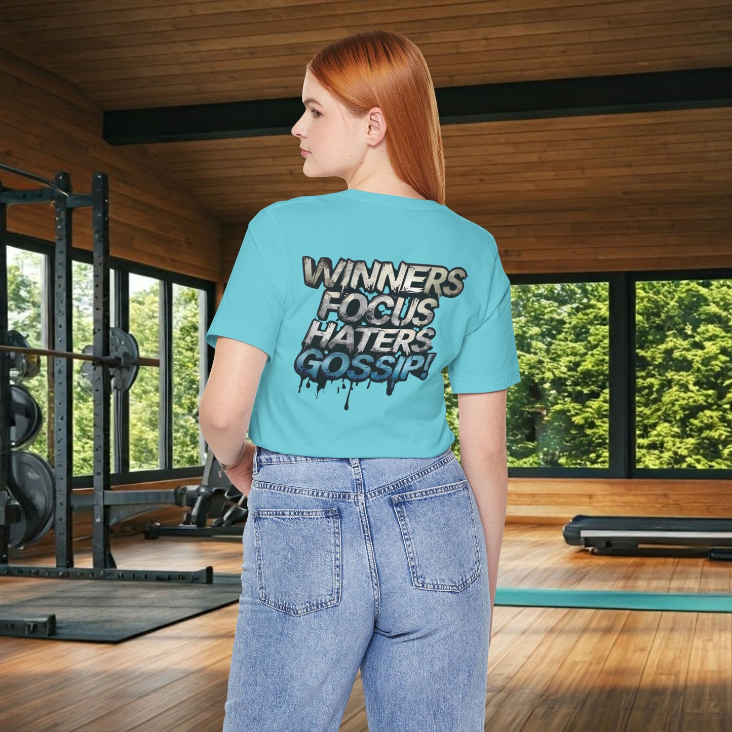 Winners Focus Haters Gossip! Tee - Motivational Graphic Shirt -  Unisex Tee for Casual Wear -  Gift for Friends -  Streetwear Fashion