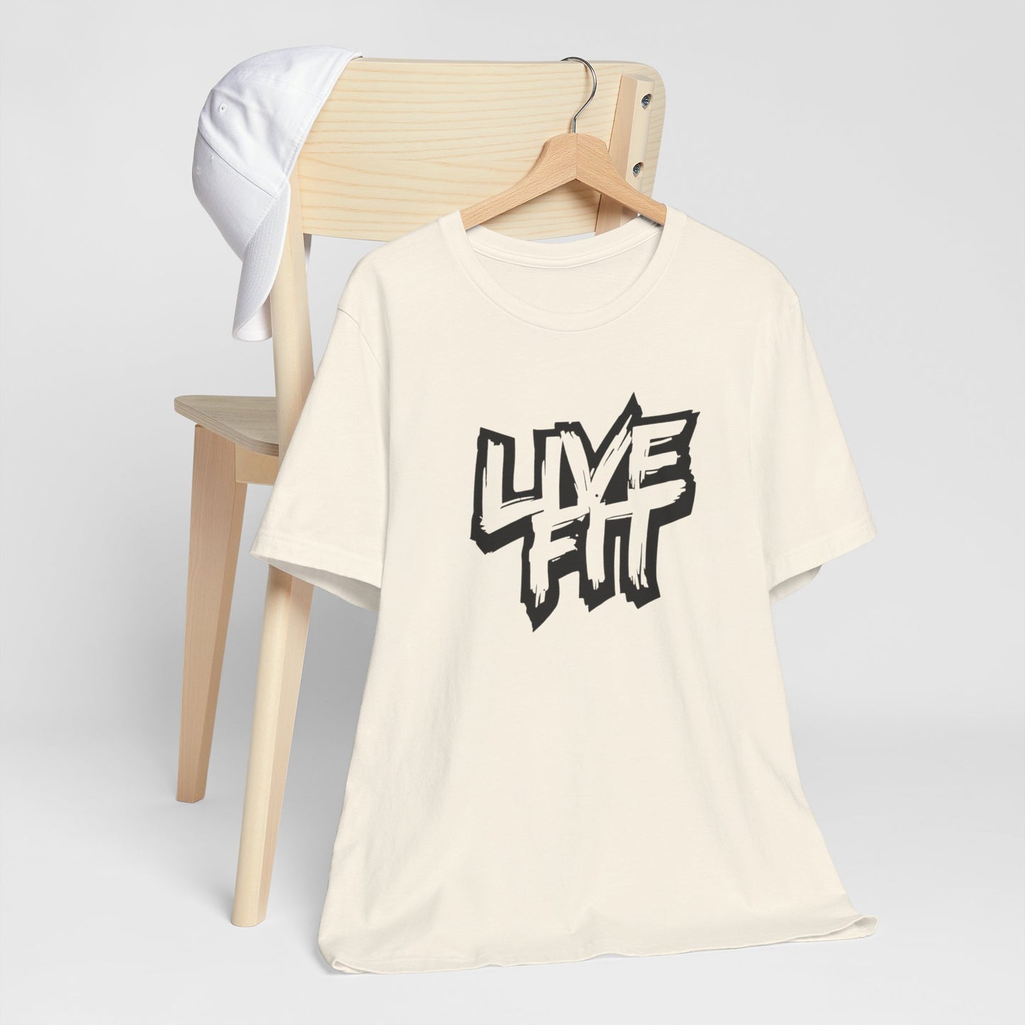 LIVE FIT Unisex Jersey Tee - Fitness T-Shirt - Casual Wear - Workout Top - Gym Apparel -  Motivational Shirt -
