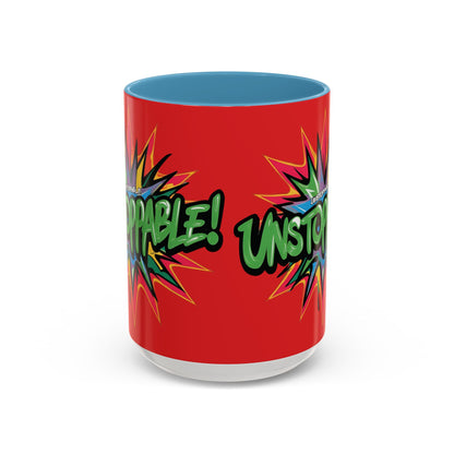 Unstoppable! Motivational Mug - Vibrant Red Design - 11oz/15oz