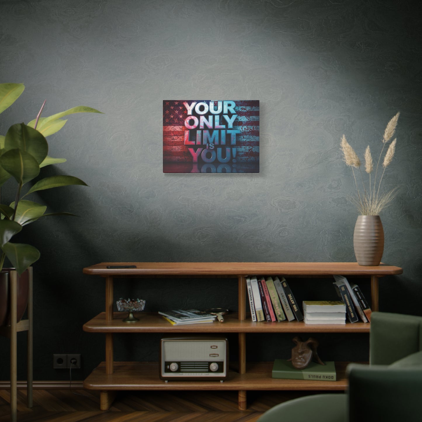 Motivational Wall Art Canvas, Your Only Limit Is You! Inspirational Decor for Home Office, Inspirational Gift, American Flag, Limitless Living, Personal [...]