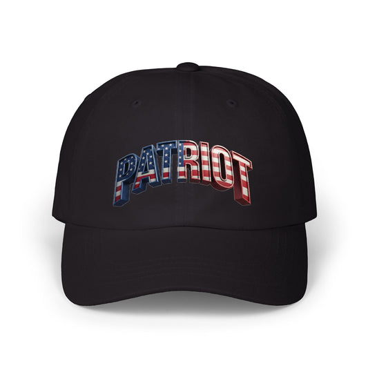 Patriot Fit Life Dad Cap - 3D Arched American Flag 'PATRIOT' Graphic | Adjustable One Size