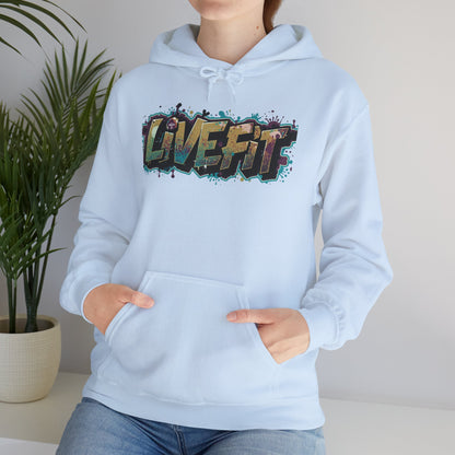 Live Fit Hoodie - Unisex Heavy Blend Sweatshirt - Fitness Enthusiasts -  Gym Wear - Workout Apparel -  Active Lifestyle -  Gift for Him/Her -