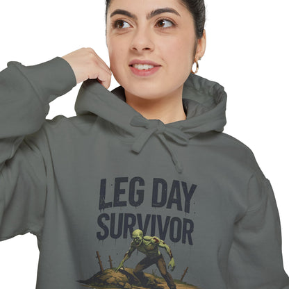 Leg Day Survivor! - Funny Gym Hoodie - Unisex Fitness Sweatshirt - Workout Apparel - S-5XL