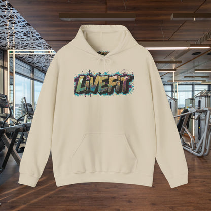 Live Fit Hoodie - Unisex Heavy Blend Sweatshirt - Fitness Enthusiasts -  Gym Wear - Workout Apparel -  Active Lifestyle -  Gift for Him/Her -