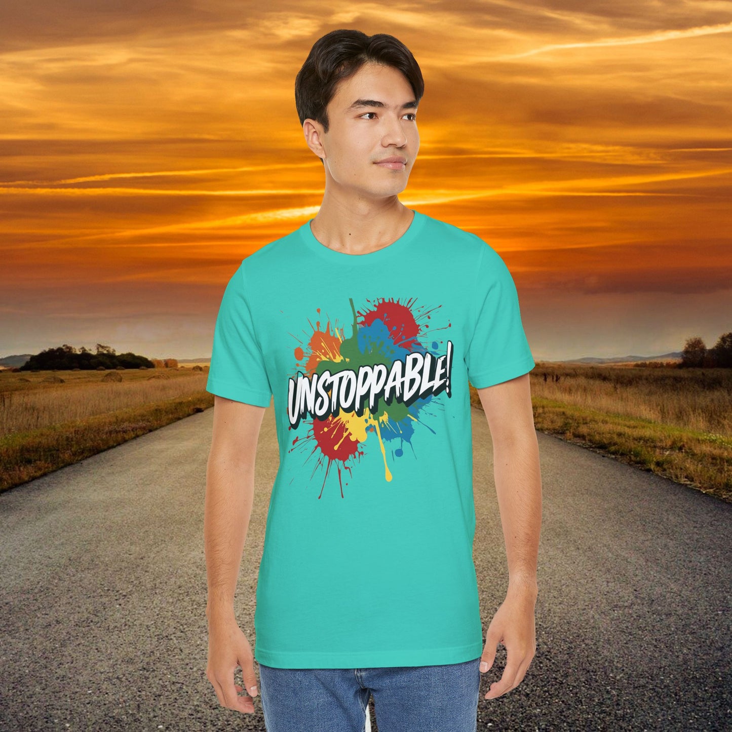 Unstoppable Design Tee - Vintage  Retro  Unisex  Tee - Classic  T-Shirt - Graphic Tee - Casual  Shirt - Short  Sleeve  Shirt