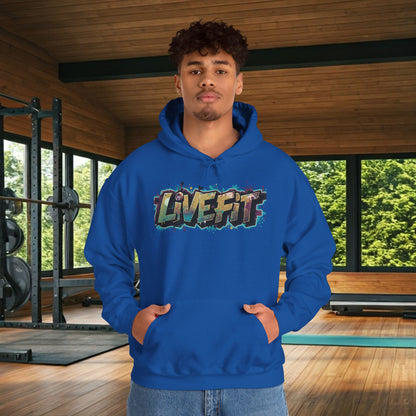 Live Fit Hoodie - Unisex Heavy Blend Sweatshirt - Fitness Enthusiasts -  Gym Wear - Workout Apparel -  Active Lifestyle -  Gift for Him/Her -