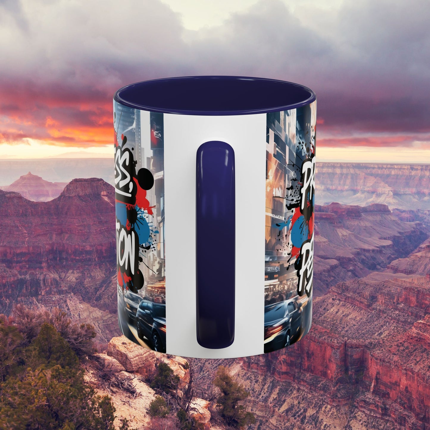 Progress Not Perfection! Graffiti Style Mug - Vibrant Design - 11oz/15oz - 8 Colors