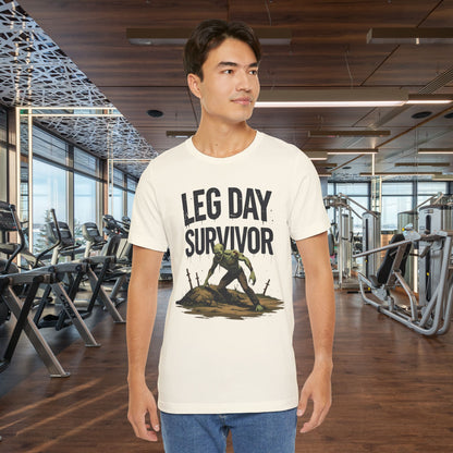 Leg Day Survivor Tee, Fitness Shirt, Workout Apparel, Gym Gift, Unisex Graphic Tee