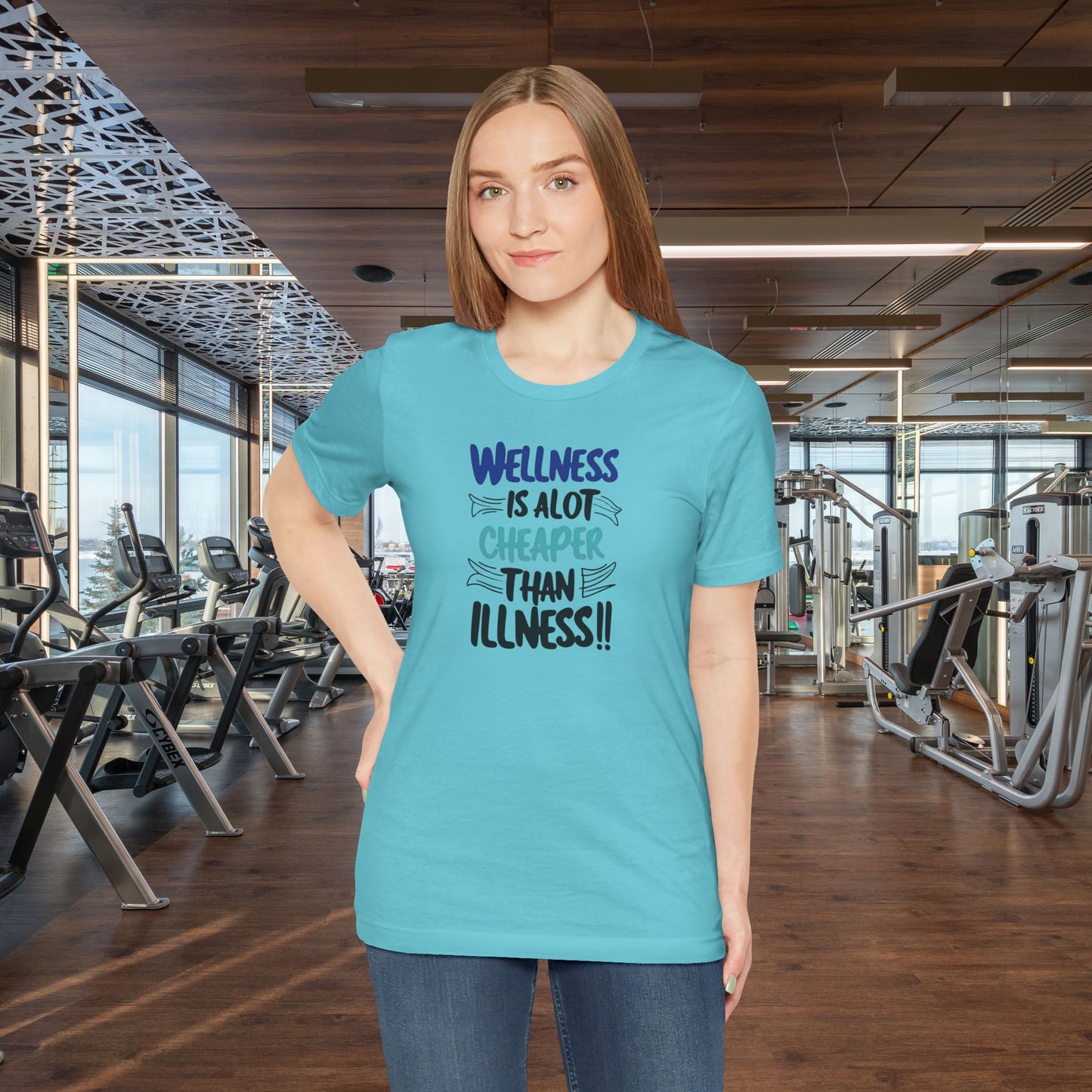 Wellness Awareness Unisex Tee - Wellness Is Alot Cheaper Than Illness!! - Design - S - 3XL - Motivational Health T-Shirt for Self-Care Enthusiasts - Gift for Wellness Events - Positive Vibe Shirt -  [...]