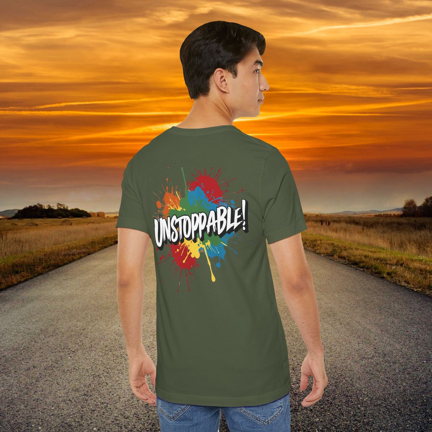 Unstoppable Design Tee - Vintage  Retro  Unisex  Tee - Classic  T-Shirt - Graphic Tee - Casual  Shirt - Short  Sleeve  Shirt