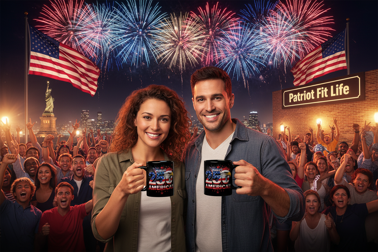 Happy 250th Birthday America Mug | 1776-2026 Patriotic Eagle Flag Black Coffee Cup