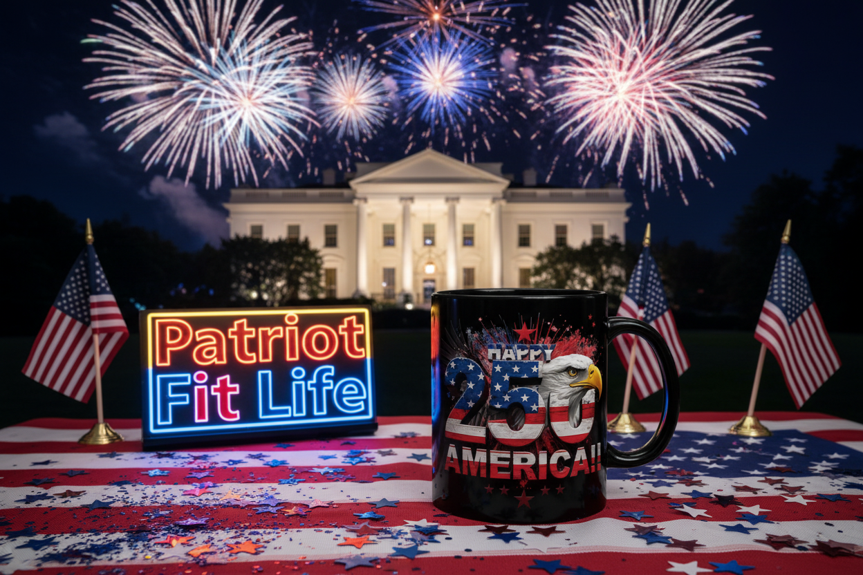Happy 250th Birthday America Mug | 1776-2026 Patriotic Eagle Flag Black Coffee Cup