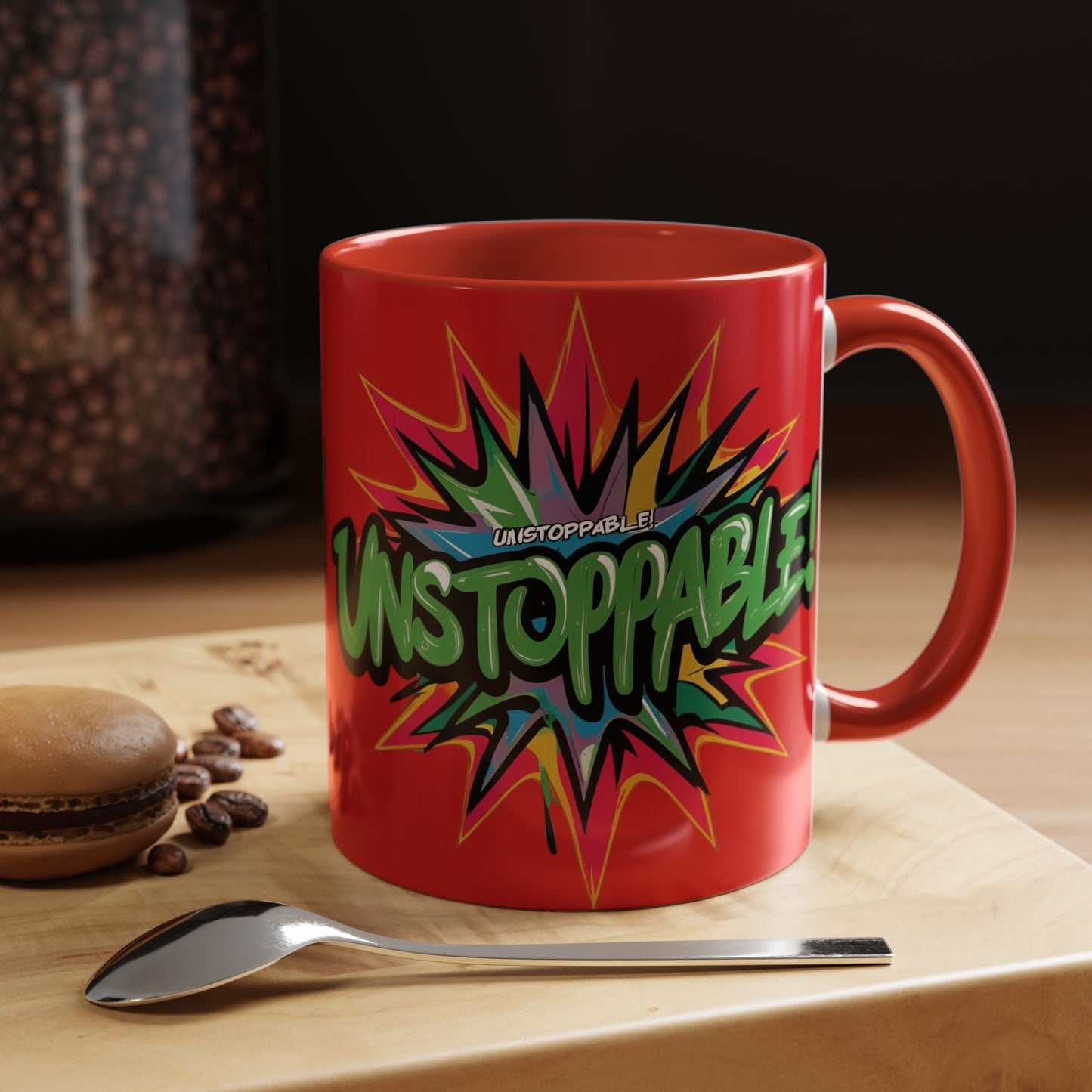 Unstoppable! Motivational Mug - Vibrant Red Design - 11oz/15oz