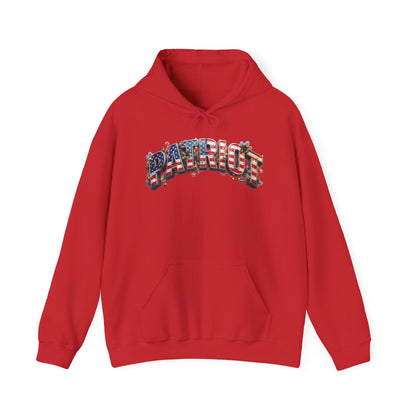 Patriot Christmas Hoodie - Flag Letters with Ornaments | Clean Minimal Graphic | Unisex S-5XL