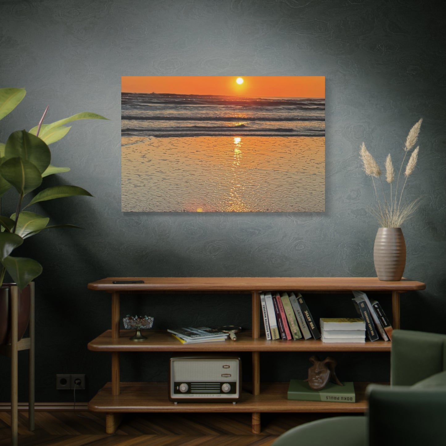 Stunning Sunset Beach Canvas Print, Ocean Decor, Wall Art, Home Decor, Coastal Artwork for Living Room