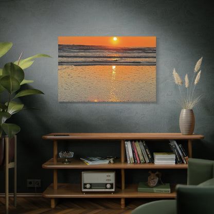 Stunning Sunset Beach Canvas Print, Ocean Decor, Wall Art, Home Decor, Coastal Artwork for Living Room