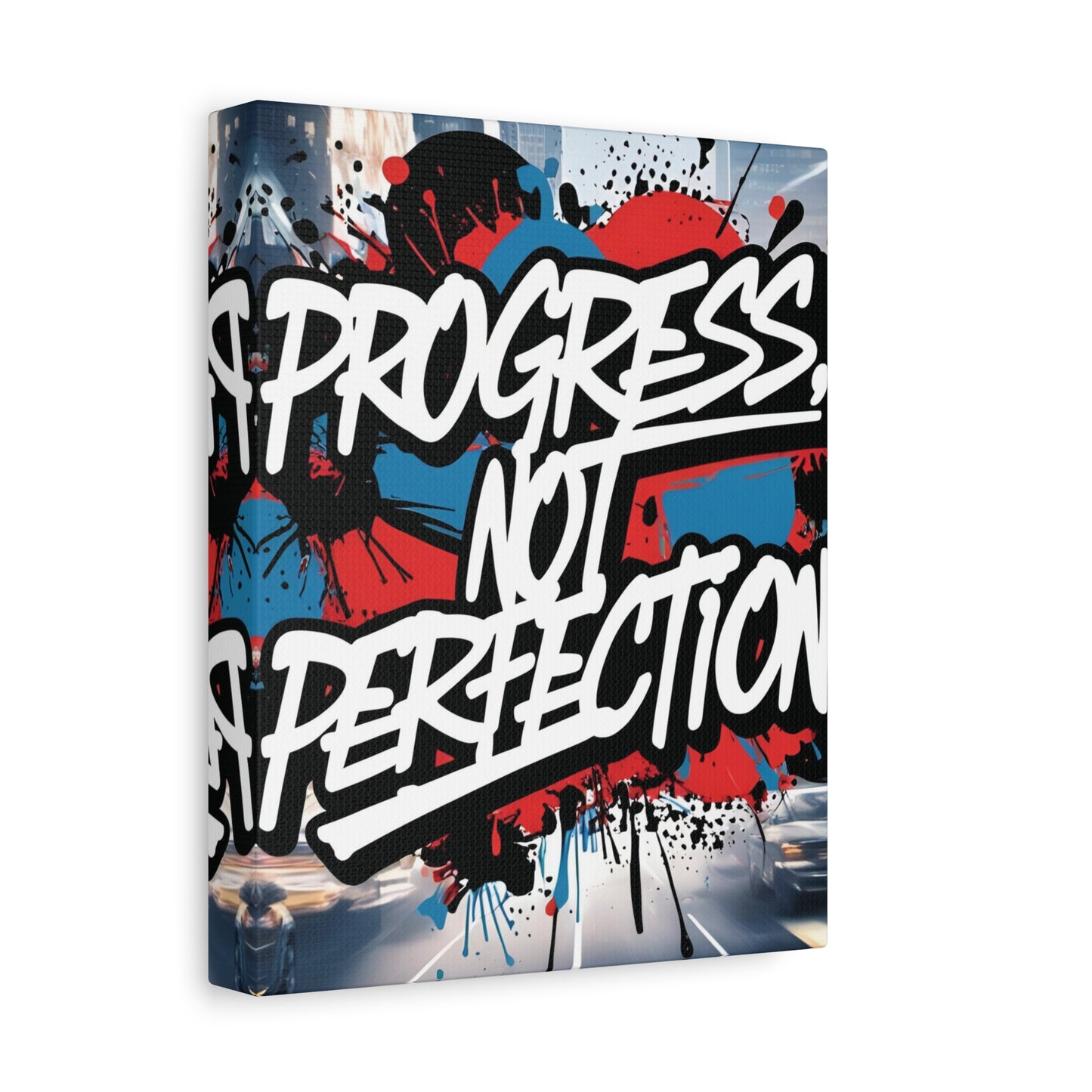 💥 Motivational 💥 Uplifting 💥 Canvas Art  💥 Progress Not Perfection Print  💥 Positive Vibe Décor  💥 Eco-Friendly  UL- Certified  Inks 💥 Gift  Giving 💥 Horizontal Is In A Different Listing 💥