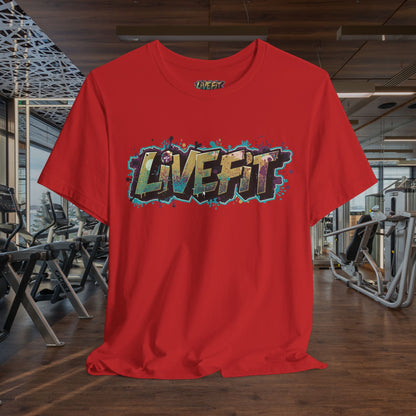 LIVE FIT Graphic Fitness Tee - Motivational Workout Apparel
