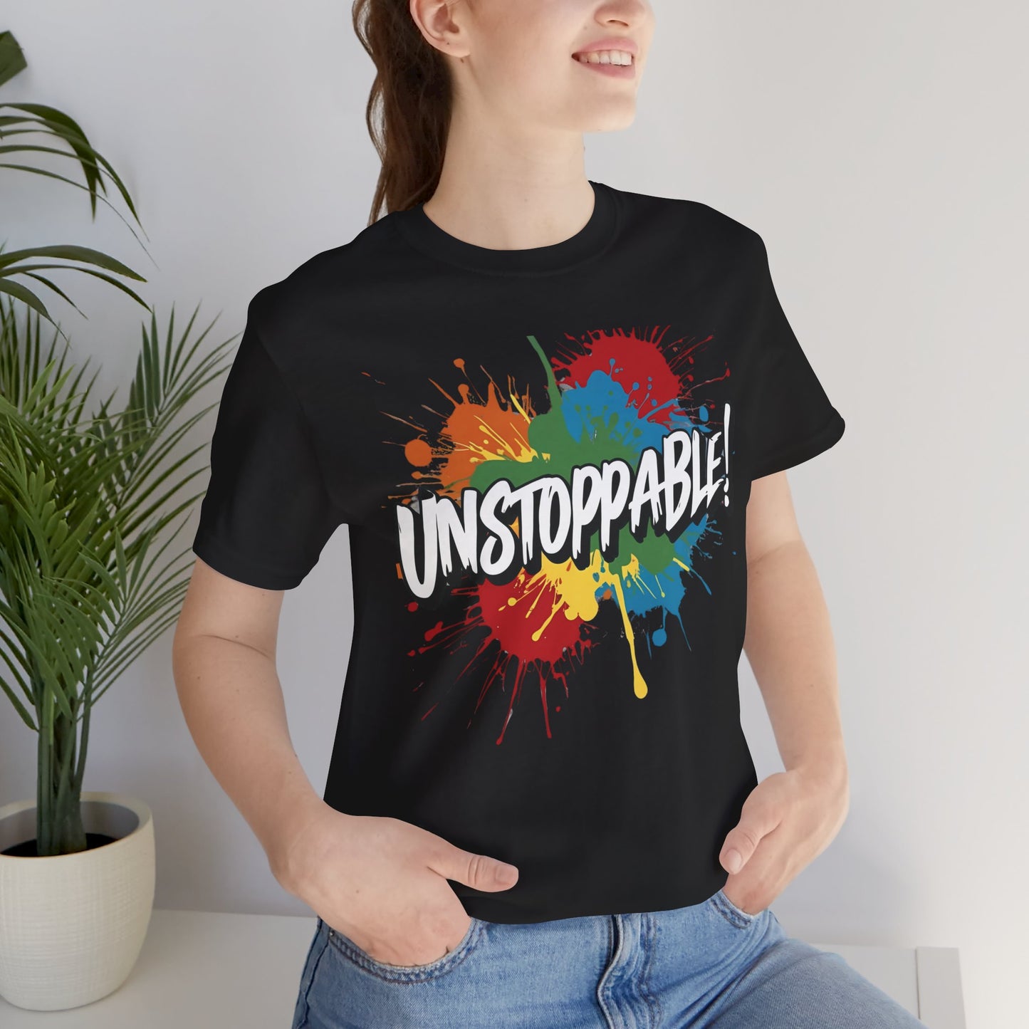 Unstoppable Design Tee - Vintage  Retro  Unisex  Tee - Classic  T-Shirt - Graphic Tee - Casual  Shirt - Short  Sleeve  Shirt