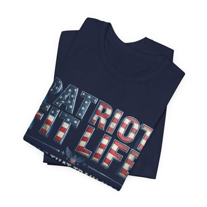 Patriot Fit Life T-Shirt — 'People That Train Hard and Love Their Country' American Flag Fitness Tee
