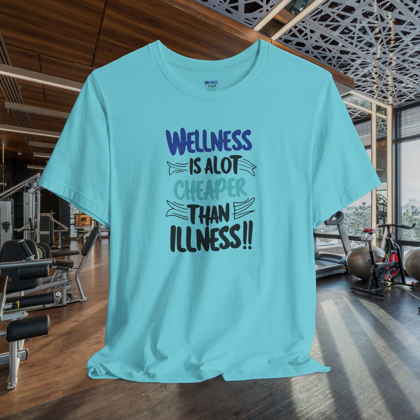 Wellness Awareness Unisex Tee - Wellness Is Alot Cheaper Than Illness!! - Design - S - 3XL - Motivational Health T-Shirt for Self-Care Enthusiasts - Gift for Wellness Events - Positive Vibe Shirt -  [...]