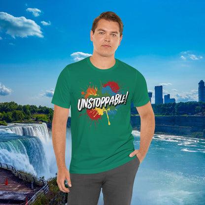 Unstoppable Design Tee - Vintage  Retro  Unisex  Tee - Classic  T-Shirt - Graphic Tee - Casual  Shirt - Short  Sleeve  Shirt