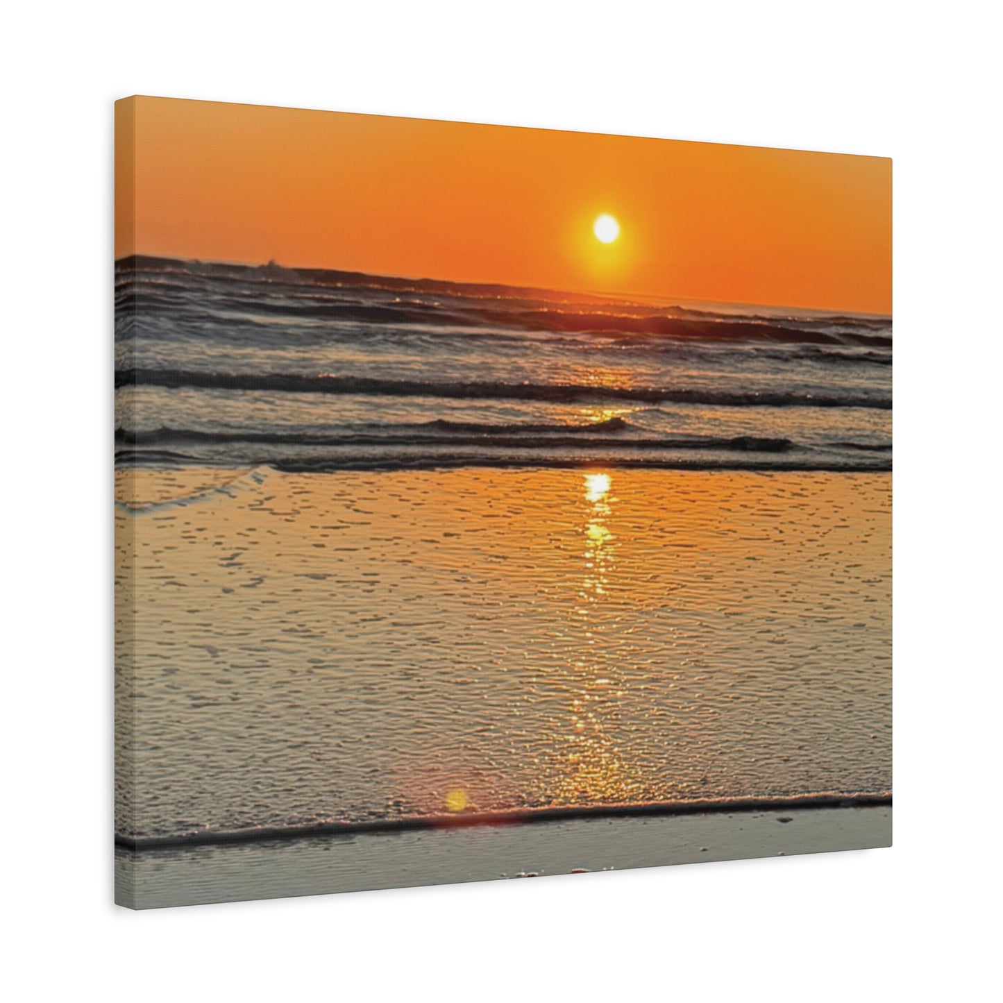 Stunning Sunset Beach Canvas Print, Ocean Decor, Wall Art, Home Decor, Coastal Artwork for Living Room