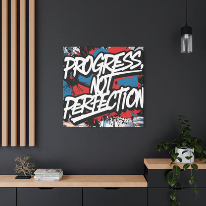 💥 Motivational 💥 Uplifting 💥 Canvas Art  💥 Progress Not Perfection Print  💥 Positive Vibe Décor  💥 Eco-Friendly  UL- Certified  Inks 💥 Gift  Giving 💥 Horizontal Is In A Different Listing 💥
