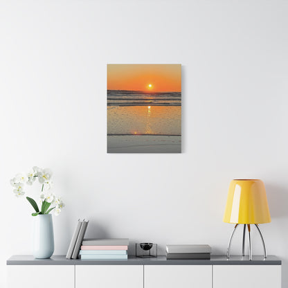 Stunning Sunset Beach Canvas Print, Ocean Decor, Wall Art, Home Decor, Coastal Artwork for Living Room