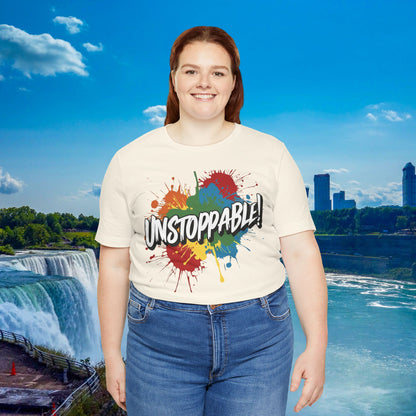 Unstoppable Design Tee - Vintage  Retro  Unisex  Tee - Classic  T-Shirt - Graphic Tee - Casual  Shirt - Short  Sleeve  Shirt