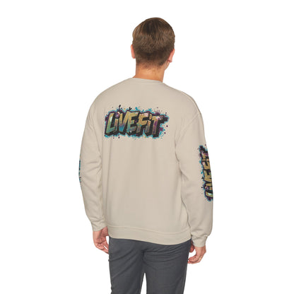 Live Fit Crewneck Sweatshirt - Trendy Fitness Apparel -  Unisex Casual Wear -  Sports Gift -  Workout Fashion -  Street Style Sweatshirt -