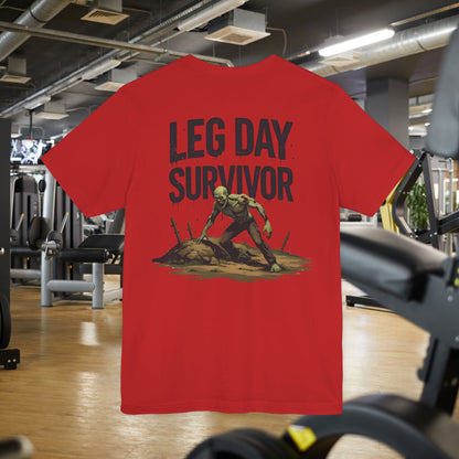 Leg Day Survivor Tee, Fitness Shirt, Workout Apparel, Gym Gift, Unisex Graphic Tee