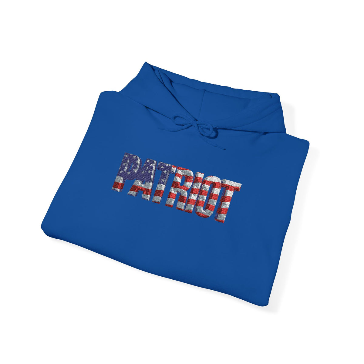 Patriot Flag Hoodie — American Flag Embroidered 'PATRIOT' Graphic Sweatshirt - Patriot Fit Life