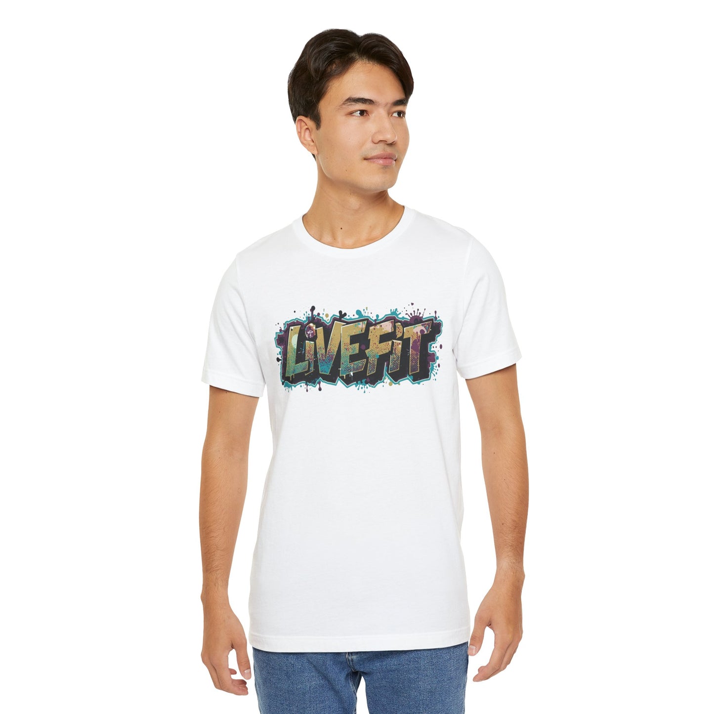 LIVE FIT Graphic Fitness Tee - Motivational Workout Apparel