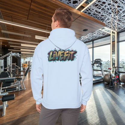 Live Fit Hoodie - Unisex Heavy Blend Sweatshirt - Fitness Enthusiasts -  Gym Wear - Workout Apparel -  Active Lifestyle -  Gift for Him/Her -